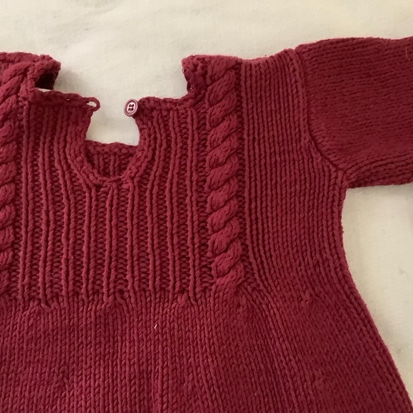 Moby Goby girls maroon cotton swing sweater - Picture 7 of 8